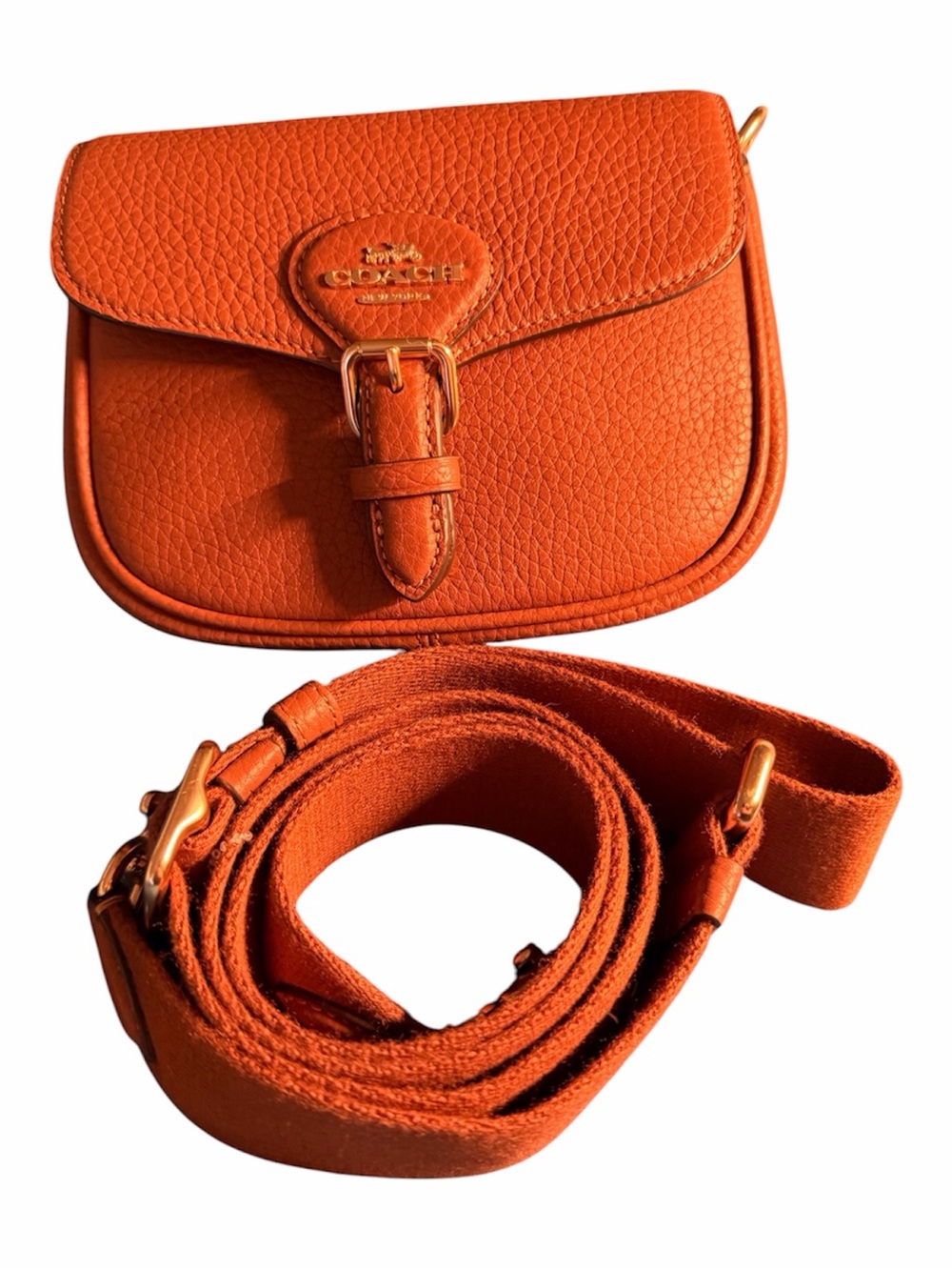 NWOT Coach  Pebbled Leather Mini Crossbody with Buckle